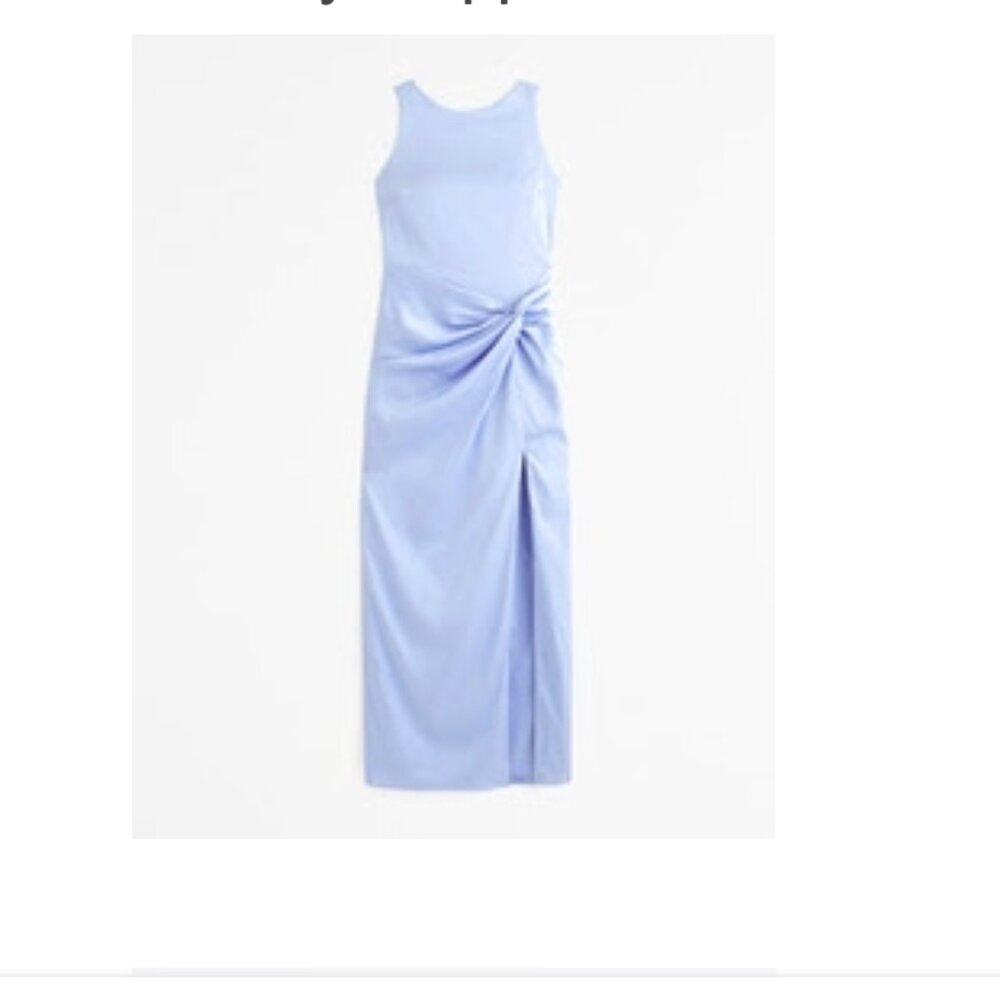NWT Abercrombie & Fitch Blue "Draped Skirt Maxi Dress"
